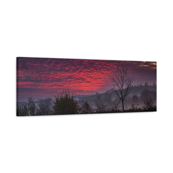 Mystical Foggy Sunrise Canvas Print – Nature Landscape Wall Art by RightBe - Image 4
