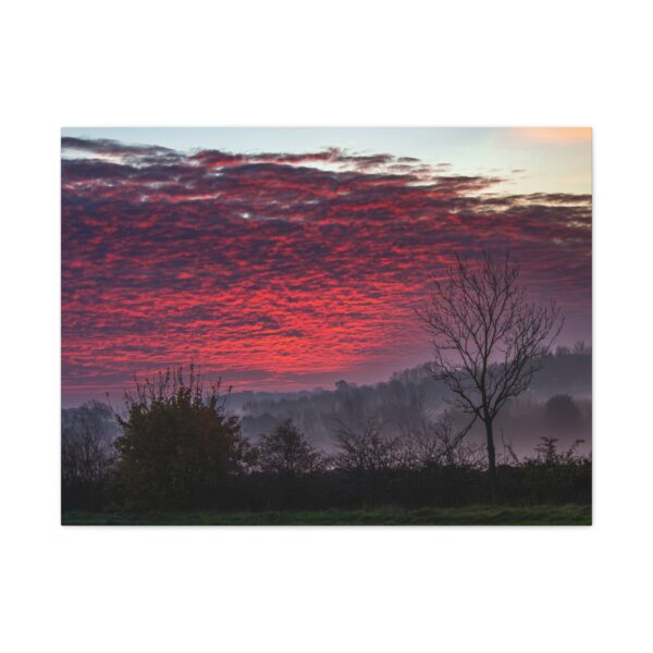 Mystical Foggy Sunrise Canvas Print – Nature Landscape Wall Art by RightBe - Image 6
